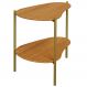 Mesa Lateral Para Sala de Estar Orgânica Industrial 60cm Hagar D03 Freijó - Lyam Decor