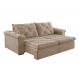 Image of Sofá 3 Lugares Retrátil e Reclinável Astor Veludo Bege 202 cm ES745UP32KEPMOB
