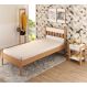 Quarto Solteiro 3 Peças CM8006 AZ1016 AZ1019 QT4 Amendoa Branco Tecno Mobili