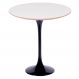 Mesa Saarinen Lateral Fórmica Branca 51cm - Base Preta