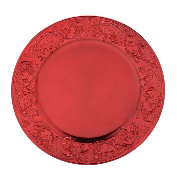 Sousplat Espressione Floral Vermelho