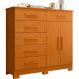 Cômoda Sapateira Mandarim 6 Gavetas 2 Portas MDP Cinamomo