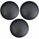 Kit 03 Assentos Redondo Banqueta Cadeira Estofados Poltronas H02 Corino Preto 25 cm - Lyam Decor