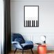 Quadro Instrumento Musical Piano 60x43 Caixa Preto