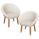2 Poltronas Decorativa Corino Moderna para Sala de Estar Recepção Reforçada MOBLAN decor