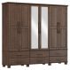 Guarda Roupa 6P 6G Espelho Madeira Maciça 248 cm 2254 Cafe Milani Store