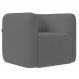 Poltrona para Sala de Estar Decorativa Quadrada Maggie K04 Bouclê Cinza - Mpozenato