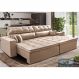 Sofá Retrátil e Reclinável 2,32m Luxos Cama inBox Velusoft Bege