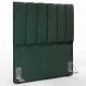 Cabeceira Cama Box Solteiro 100 cm Dália W01 Linho Verde Musgo - Lyam Decor