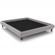 Cama Casal King Base Box Pés de Madeira 210cm Otto P05 Veludo Cinza - Lyam Decor