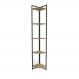 Estante de Canto 5 Prateleiras 202 cm LI022 Freijo Preto Fosco KPB