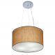 Pendente Cilíndrico Md-4182 Cúpula em Tecido 40x25cm Palha - Bivolt