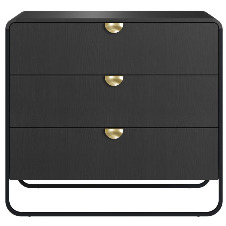 Comoda 3 Gavetas Organica 90 cm 28068 Nero Preto Artesano