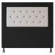 Cabeceira Casal 1,40m Havana Suede Preto com Corino Branco - Pallazio