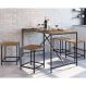 Conjunto Mesa De Jantar 136x69 Com Banquetas Steel Quadra 27847 Vermont Preto Fosco Artesano