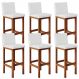 Kit 06 Banquetas Altas Para Cozinha Sala De Jantar Fixa Alya L02 Facto Branco - Lyam Decor
