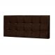 Painel Cabeceira Casal 140cm Para Cama Box Espanha Suede Marrom - DS Estofados