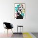 Quadro Mulher Negra Cores 60x43 Filete Marrom