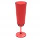 Taça para Espumante Champanhe Crippa Plástico Vermelho Transparente