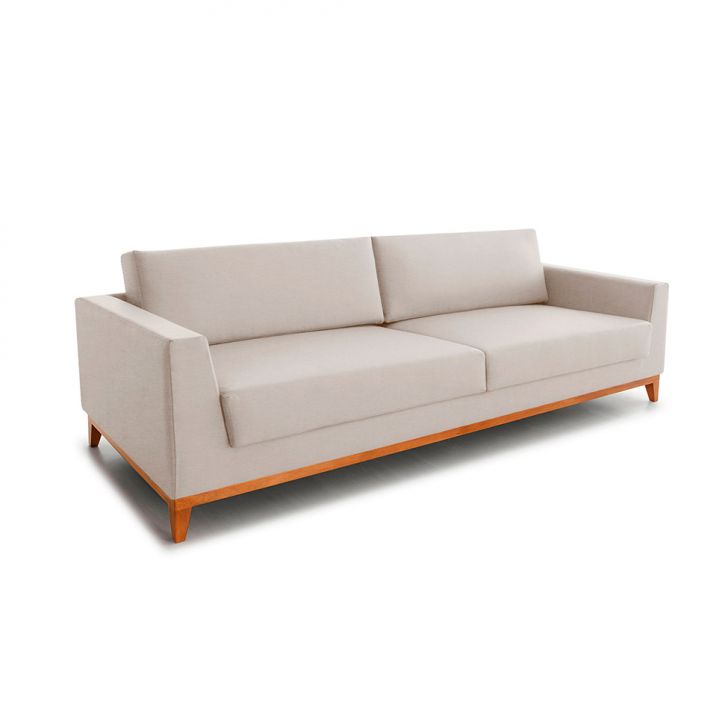 Image of Sofá 3 Lugares Bartô Linho Bege 180 Cm PLA-MO895UP32NUHMOB
