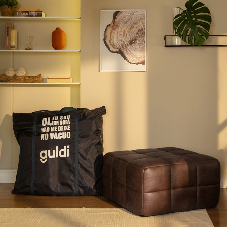 Módulo Puff Sofá Guldi Popup Corino Café