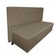 Cabeceira mais Calçadeira Solteiro Juliana 90cm Para Cama Box Suede Capuccino - DS Estofados