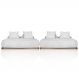 Sofá 6 Lugares Ilha 2 Módulos 200cm Viero S06 Boucle Branco - Mpozenato