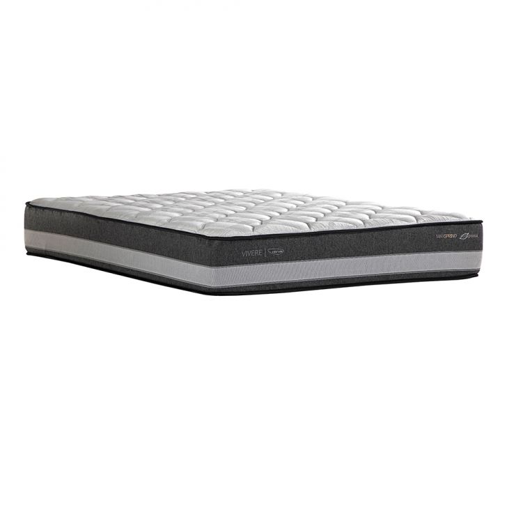 Colchão Casal Vivere Mola Maxspring (27x138x188) Branco E Cinza