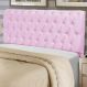 Cabeceira Estofada Maria 90CM Solteiro Strass Suede Rosa - D A DECOR