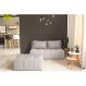 Sofá Modular 2 Lugares com Puff Soho Linho Cru