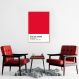 Quadro Color Card Crimson Red 86x60 Filete Marfim