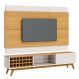 Rack com Painel Classic AD 2.2 com LED Nature com Off White - Imcal Móveis