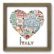 Quadro Decorativo - I Love Italy - 067qdm