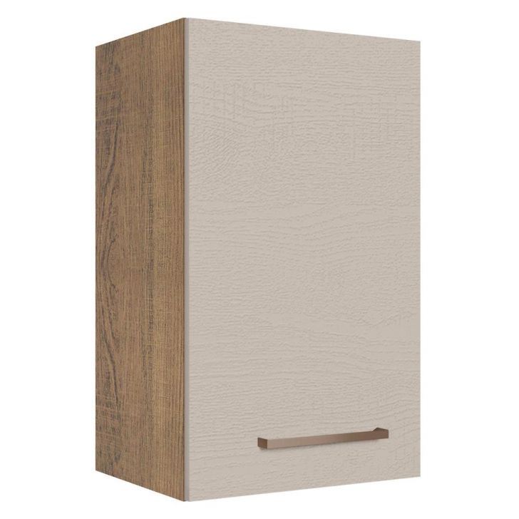 Armário de Cozinha Aéreo 40 cm 1 Porta Rustic/Crema Agata Madesa