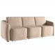 Sofá Cama para Sala de Estar 3 Lugares 276cm Montserrat K01 Veludo Bege - Lyam Decor