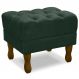 Puff Puf Retro Capitone 52x44cm Suede Verde MPassos