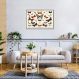 Quadro Vintage Borboletas II 60x43 Filete Marrom