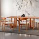 Image of Conjunto de Mesa de Jantar Retangular com Tampo Madeira Talia e 6 Cadeiras Italia Linho Bege e Imbuia MO895TA32VNNMOB