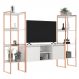 Rack Com Estante Industrial Cubic - Branco e cobre