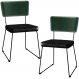Kit 02 Cadeiras Decorativas Sala Jantar Allana L02 Facto Verde Musgo Couríssimo Preto - Lyam Decor