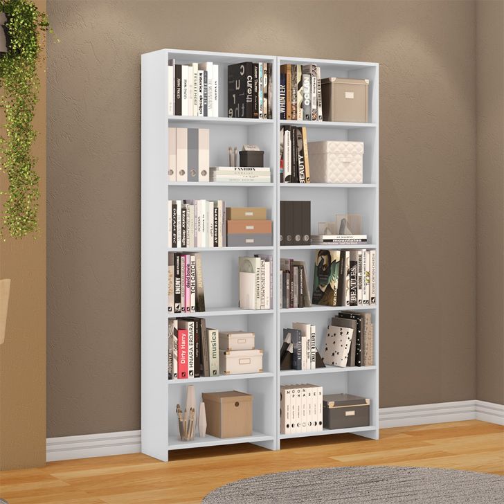 Conjunto com 2 Estantes Madalena Branco