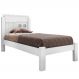 Cama Solteiro Letícia Branco com Colchão