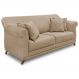 Sofá Living 2 Lugares 1,60m Vênus Suede Bege Pés Castanho - Pallazio