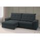 Sofá Alion Retrátil/Reclinável 4 Lugares Suede Cinza 2,15m - XFlex Sofás