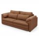 Sofá Retrátil 2 Lugares Para Sala 215cm Dijon Couro Mel S07 - Mpozenato