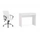 Conjunto de Mesa Mendes 2 GV com Cadeira de Escritório Diretor Giratória Oslo Branca