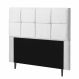 Cabeceira Estofada Poliana 90CM Solteiro Strass Suede Branco - D A DECOR