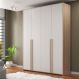 Image of Guarda-Roupa Modulado Raven 4 Portas 3 Gavetas Branco e Nature MO895CL22HEVMOB