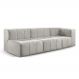 Sofá Box 3 Lugares - Bouclé Cinza