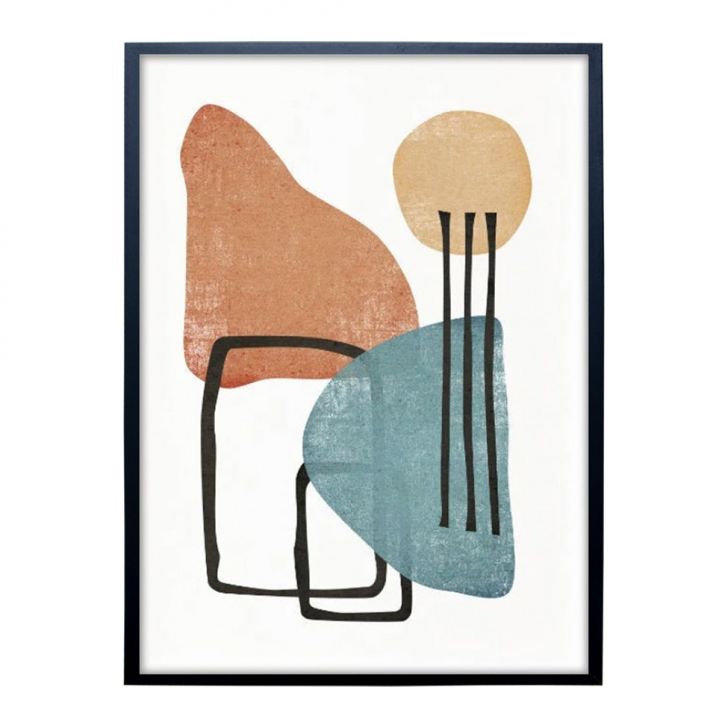 Quadro Abstrato Montagens III sem Vidro Colorido 40x60 cm